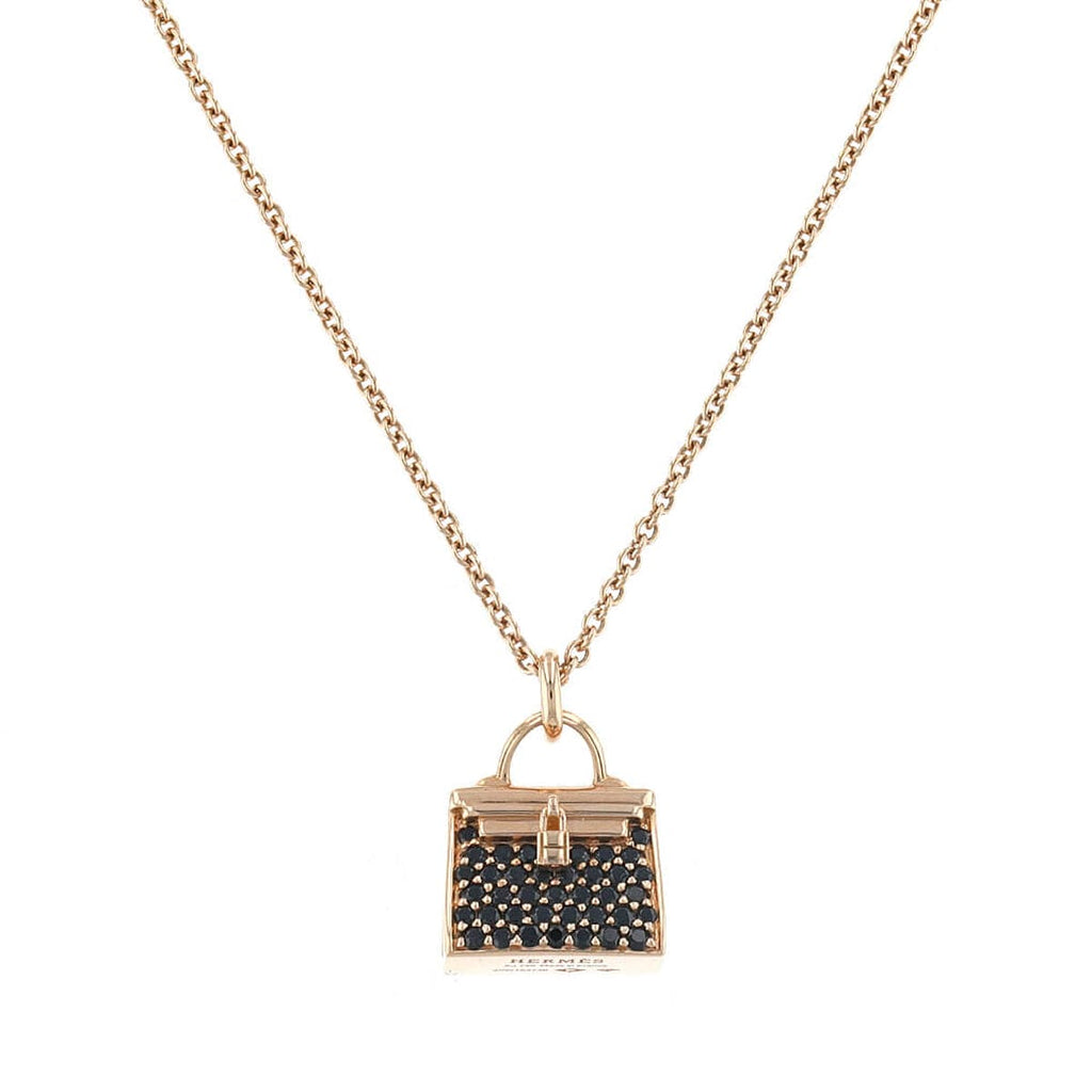 18K Amulettes Kelly Black Diamonds Hermes Necklace