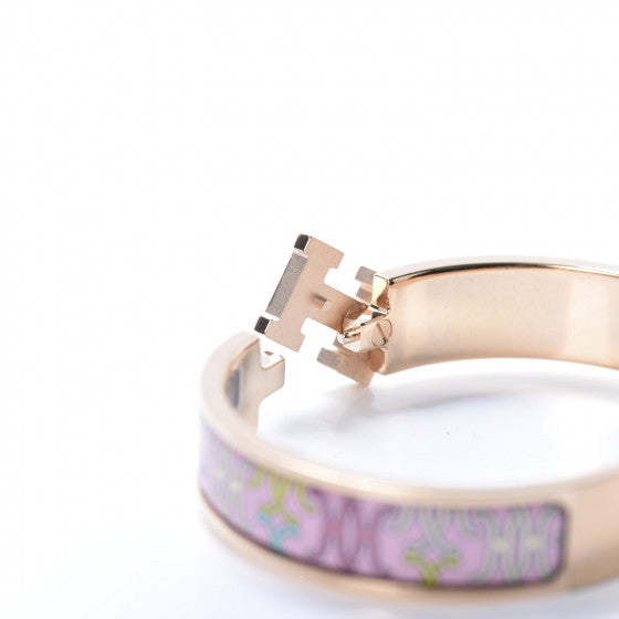 18K Clic Hermes H Lift Pink Bracelet