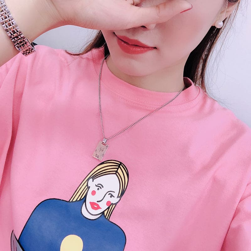 Double Gucci Ghost Pendant Necklaces