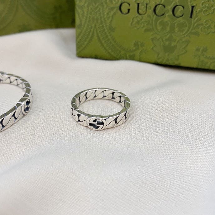 Double Gucci Interlocking Gucci Wide Ring