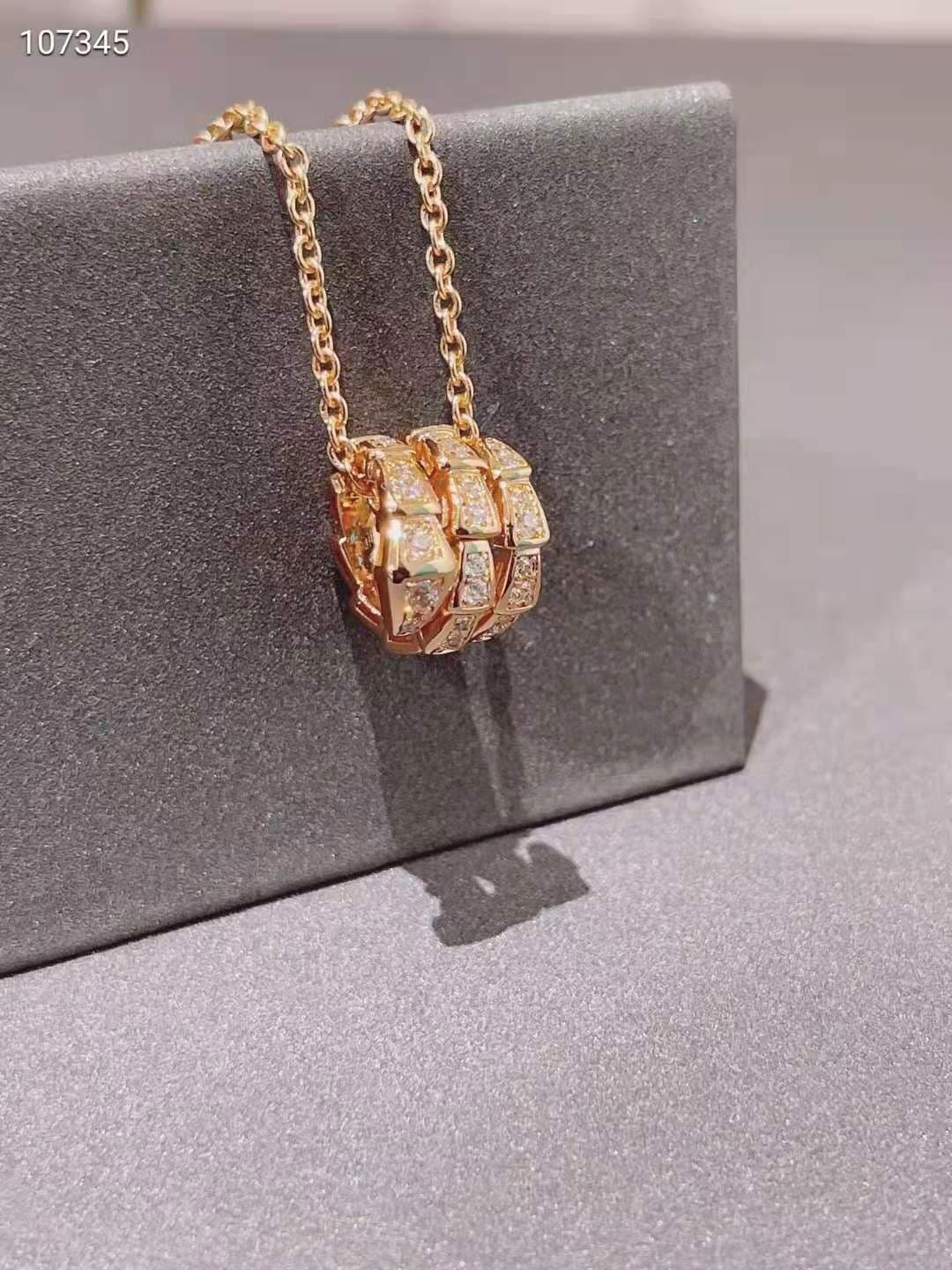 18K BVLGARI Serpenti Viper Pave Diamonds Necklace