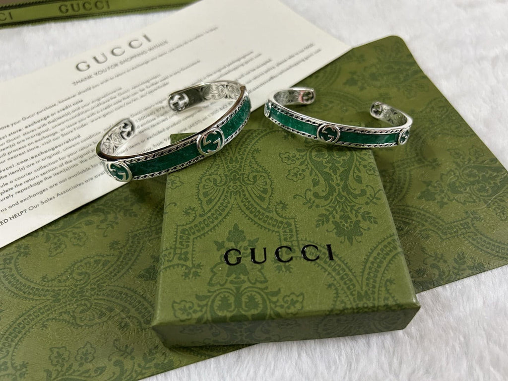 Double Gucci Interlocking Gucci Bangle Bracelet