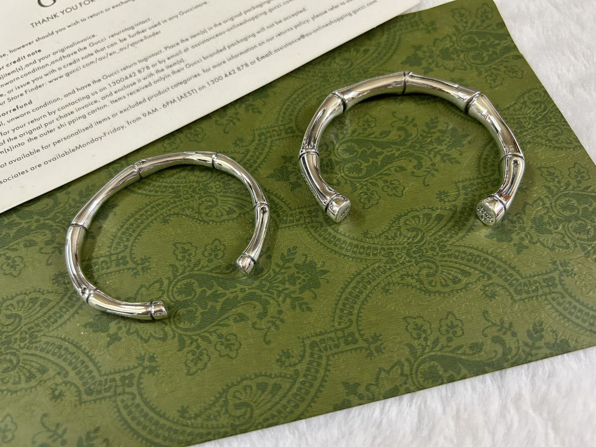 Double Gucci Bamboo Bangle Bracelet
