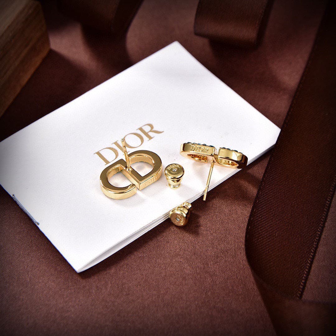 18K Petit Dior Stud Earrings