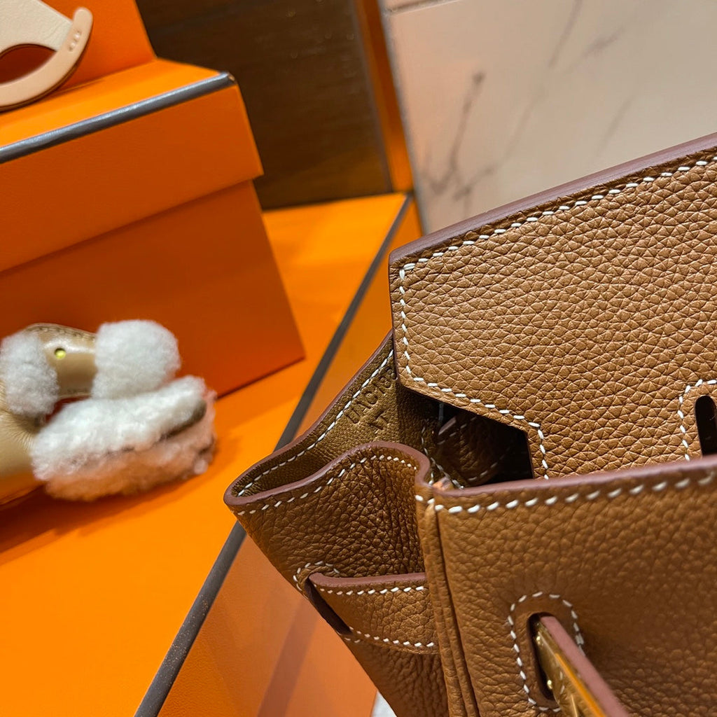 HERMES BIRKIN 30CM GOLD TOGO LEATHER GOLD HARDWARE