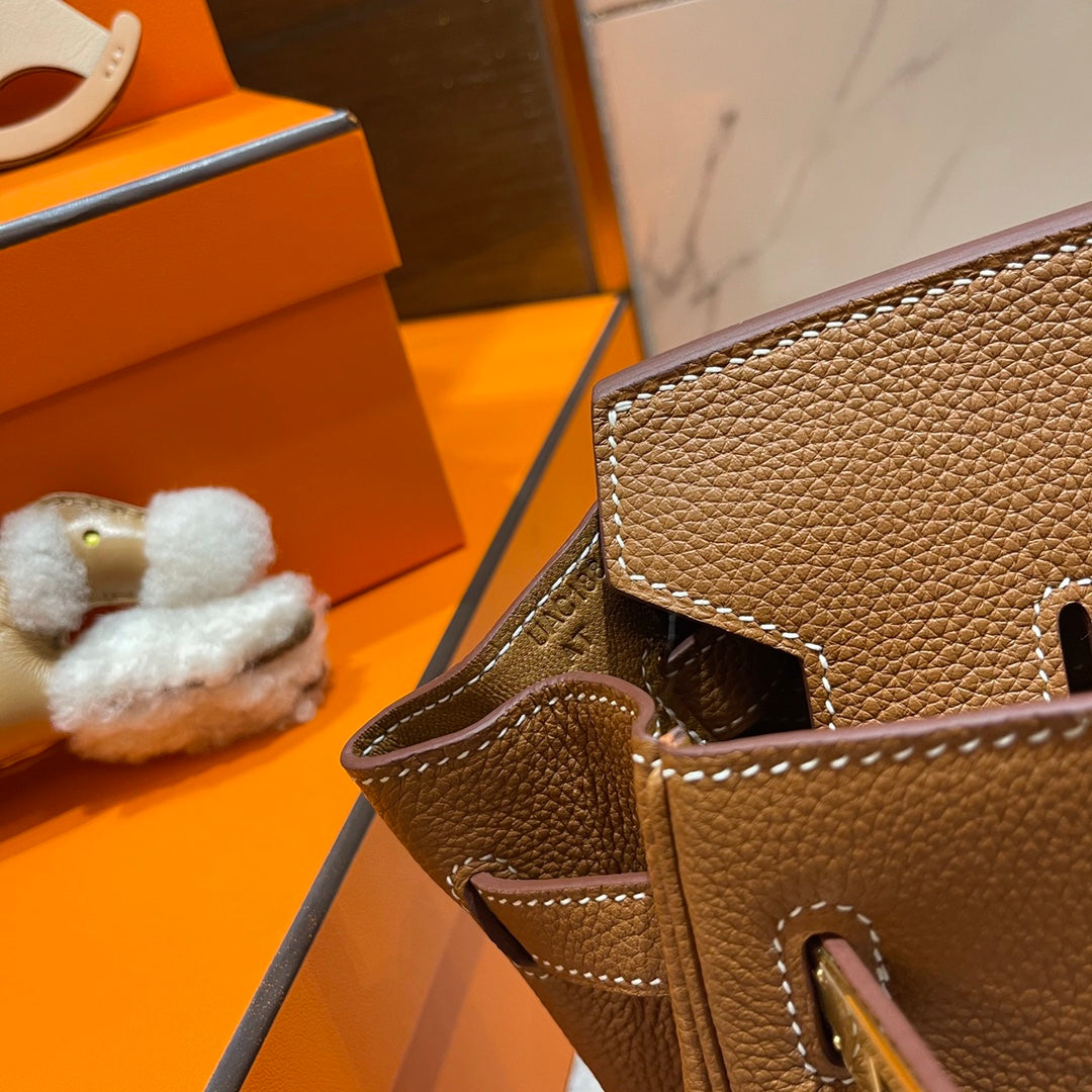 HERMES BIRKIN 30CM GOLD TOGO LEATHER GOLD HARDWARE