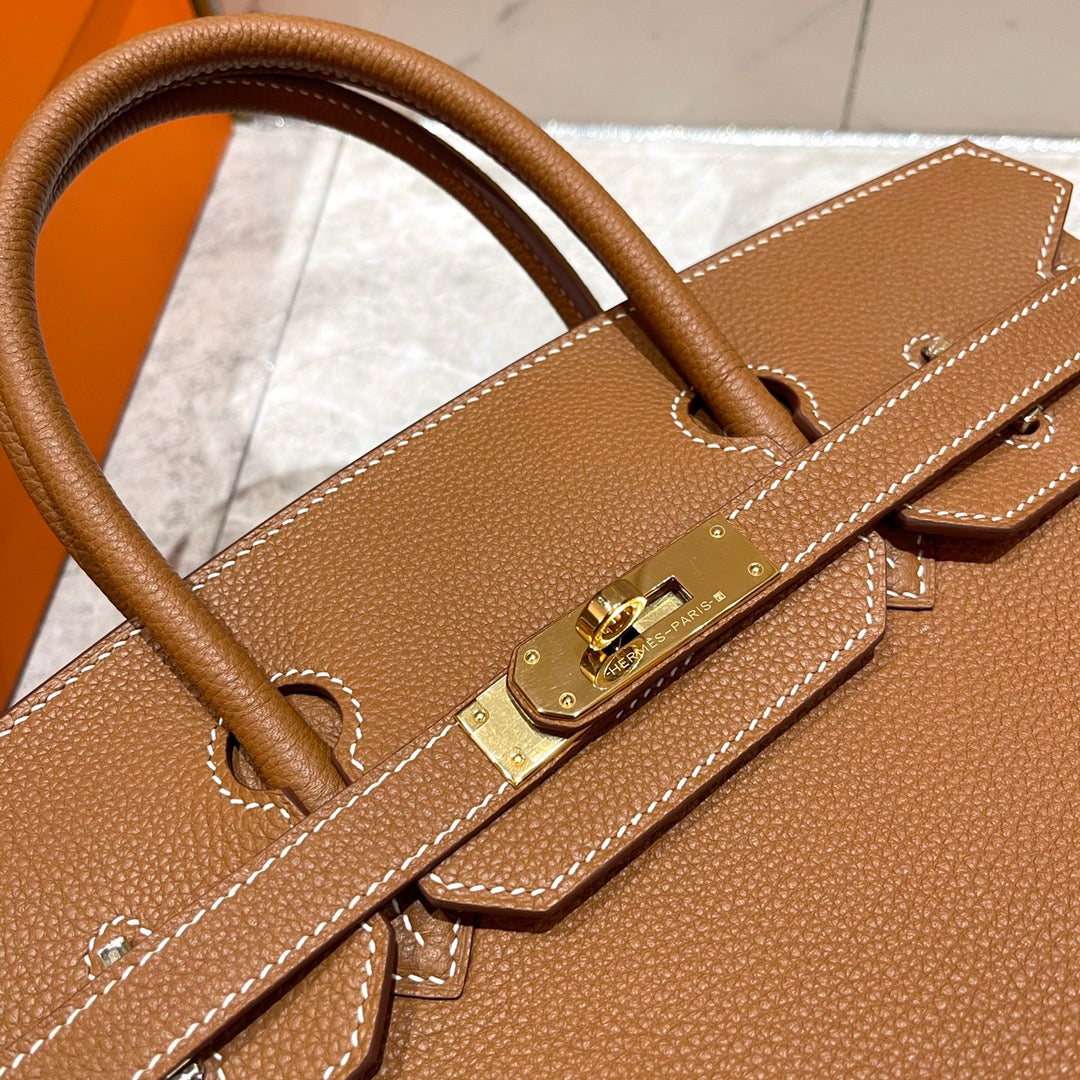 HERMES BIRKIN 30CM GOLD TOGO LEATHER GOLD HARDWARE