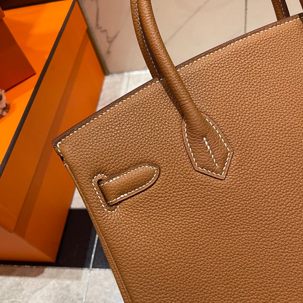 HERMES BIRKIN 30CM GOLD TOGO LEATHER GOLD HARDWARE