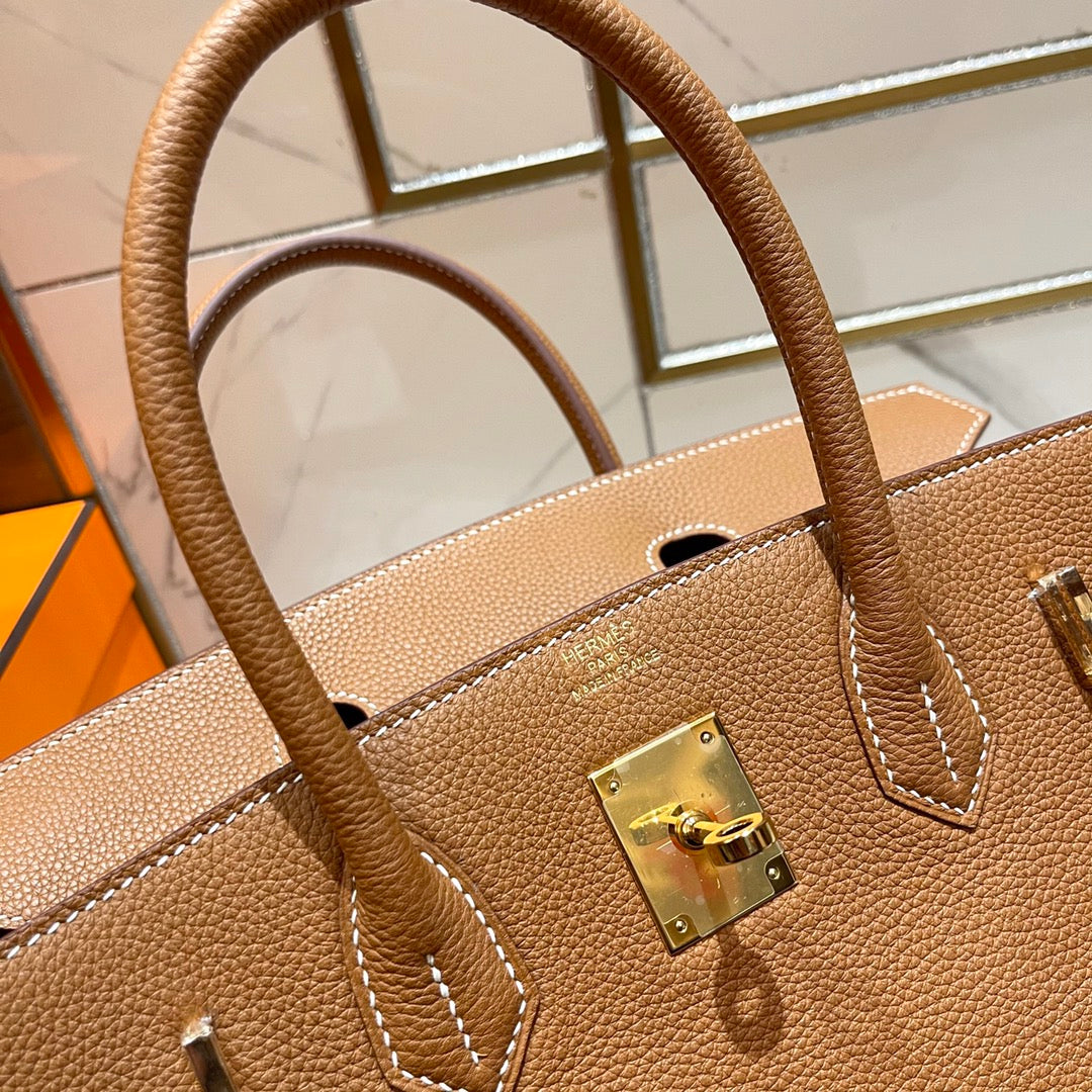 HERMES BIRKIN 30CM GOLD TOGO LEATHER GOLD HARDWARE