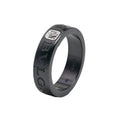 18K White Gold BVLGARI Black Ceramic Diamond Ring