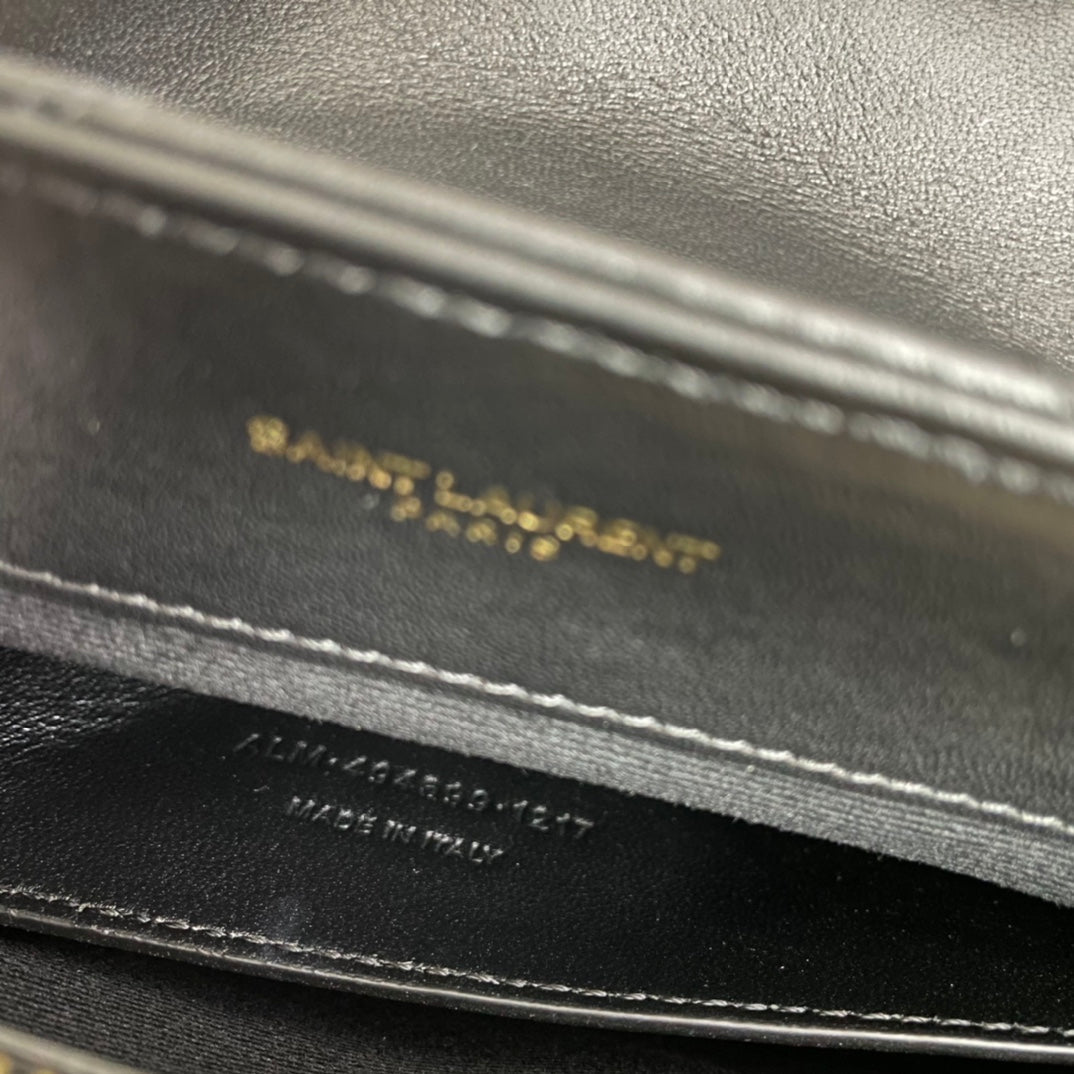 LOULOU SMALL 25 IN BLACK LAMBSKIN GOLD HARDWARE