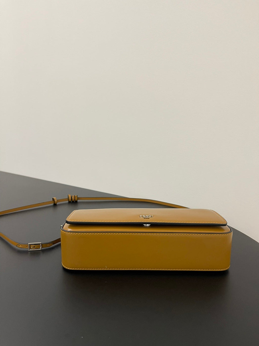 FENDI MINI FIRST SIGHT 23 BAG IN COPPER BROWN CALFSKIN WITH SILVER HARDWARE