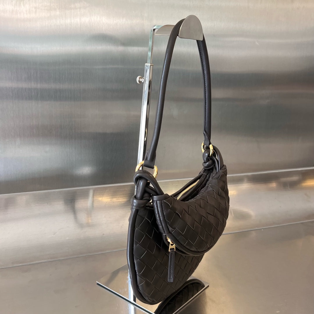 MEDIUM GEMELLI 36 CHOCOLATE LAMBSKIN