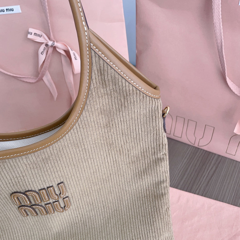 IVY TOTE BAG 40 IN LIGHT BROWN CORDUROY