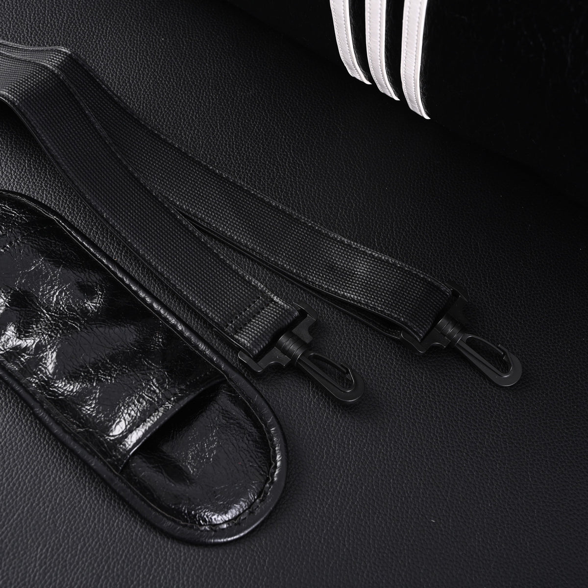 Balenciaga x adidas Large Duffel Travel Bag – Black with Trefoil Logo and Triple Stripes