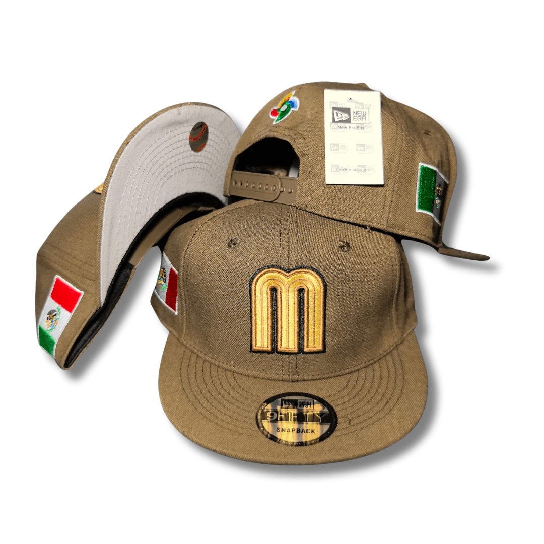 New Era 59Fifty Mexico World Baseball Classic Hat Brown – Snapback Cap