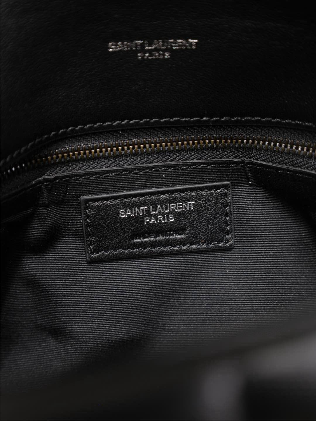 LOULOU PUFFER MEDIUM 29 IN ALL BLACK SHEEPSKIN BLACK HARDWARE