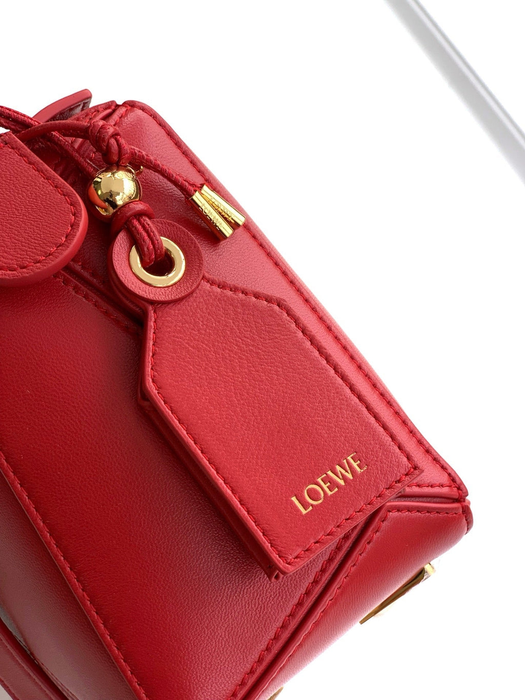 PUZZLE HANDBAG 24 IN RED CALFSKIN