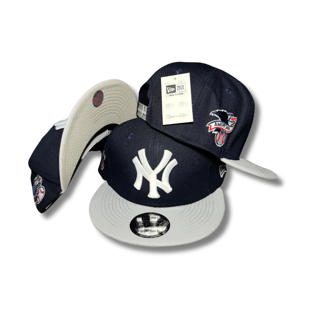 New York Yankees 9FIFTY with Side Patch Navy and Gray – Snapback Cap
