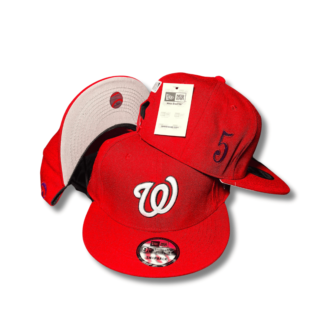 Washington Nationals New Era 9Fifty with Custom Side Number Red – Snapback Cap