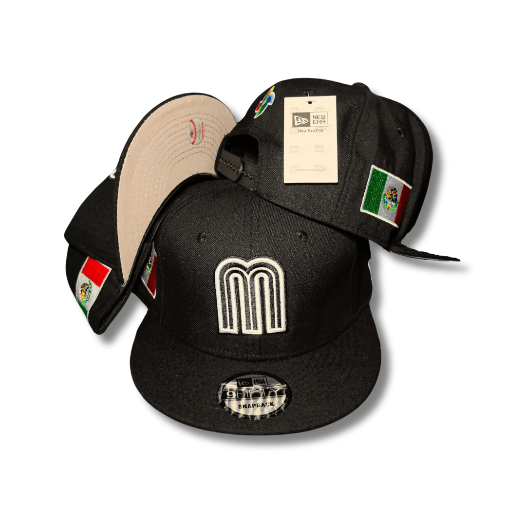 Mexico New Era 9FIFTY Snapback Cap Hat Dark Gray Crown Black - Snapback Cap