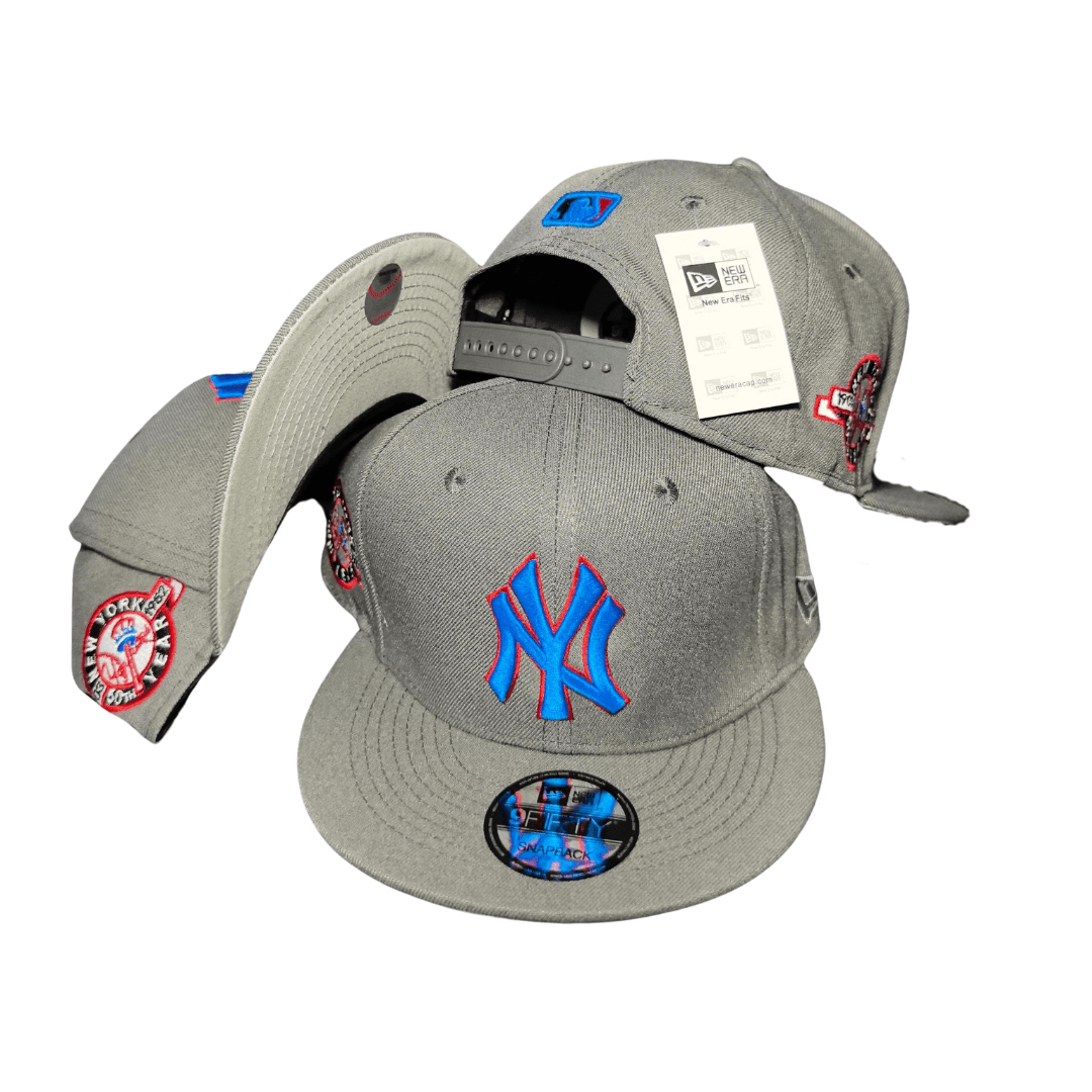 New York Yankees Gray-Blue with Special Edition Patches - Snapback Cap