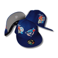 Toronto Blue Jays Embroidered with Floral Details Blue and White – Fitted Cap