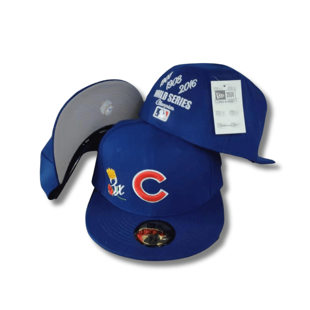 Chicago Cubs World Series Champions 59FIFTY with Embroidered Details Royal Blue - Fitted cap
