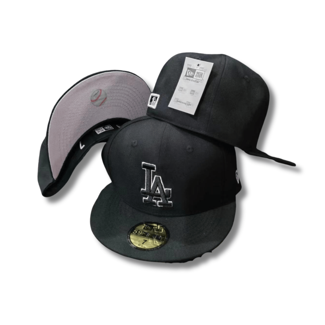 Los Angeles New Era Dodgers Dark Gray Black Basic 59FIFTY - Fitted Cap