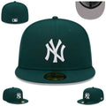 New York Yankees Green Fitted Hat with Classic Logo