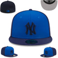 New York Yankees Fitted Hat – Blue with Navy Logo and Gray Undervisor