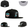 Miami Marlins Jackie Robinson 50th Anniversary Black Fitted Cap
