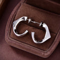 18K Prada Triangle Open Earrings