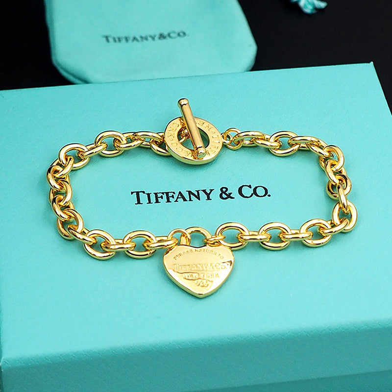 18K Tiffany Tag Chain Bracelet
