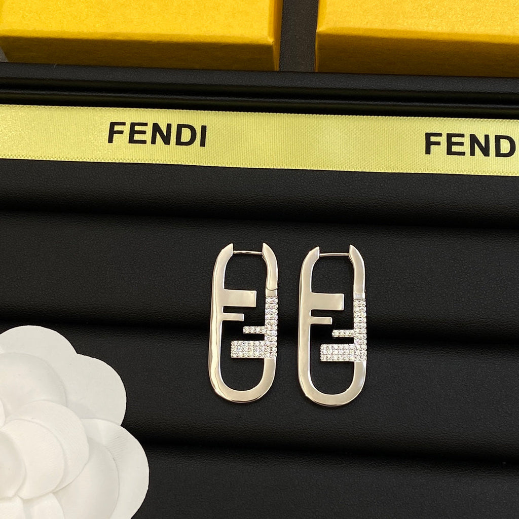 18K Fendi OLock Earrings
