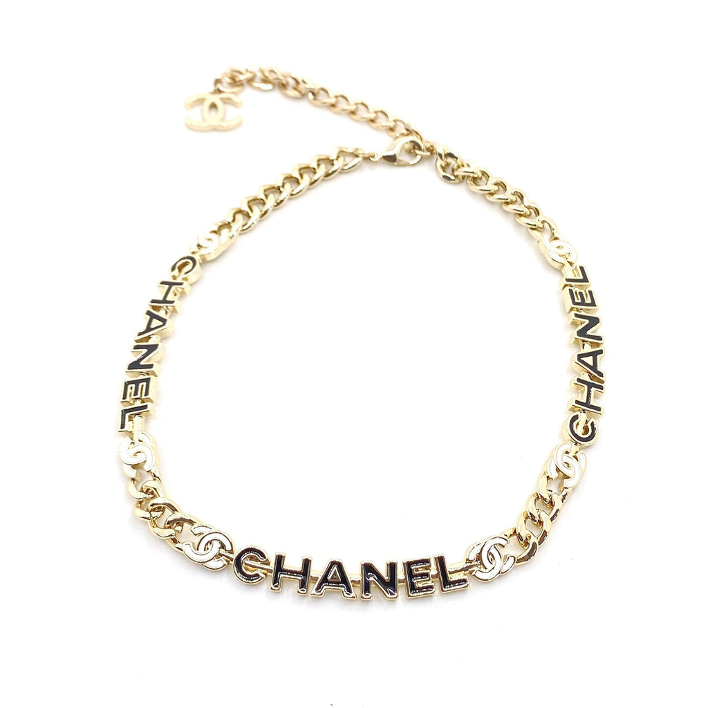 18K  Chanel Chain Choker Necklace