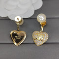 18K Celine Diamond Heart Earrings