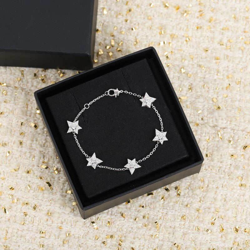 18K  Chanel Star Diamond Bracelet