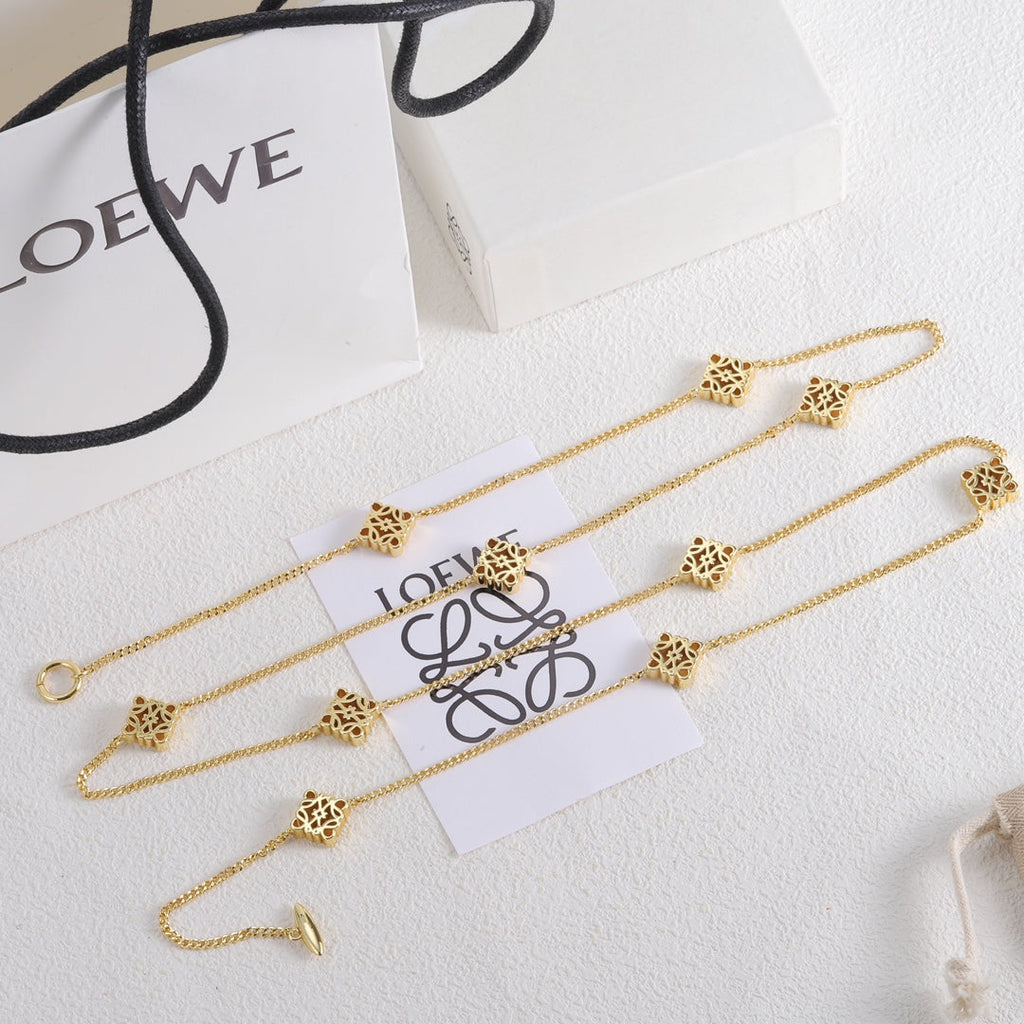 18K LOEWE Anagram Long Necklace