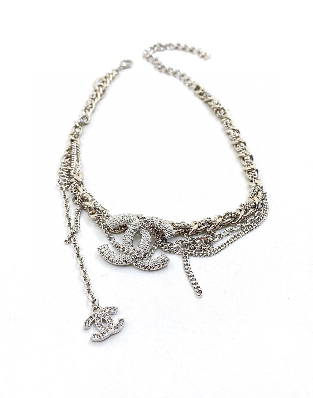 18K  Chanel Chain Diamond Necklace