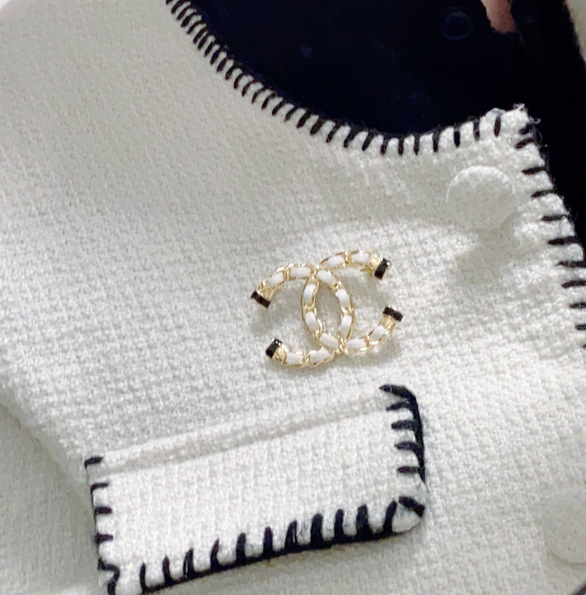 18K  Chanel Pearl Brooch