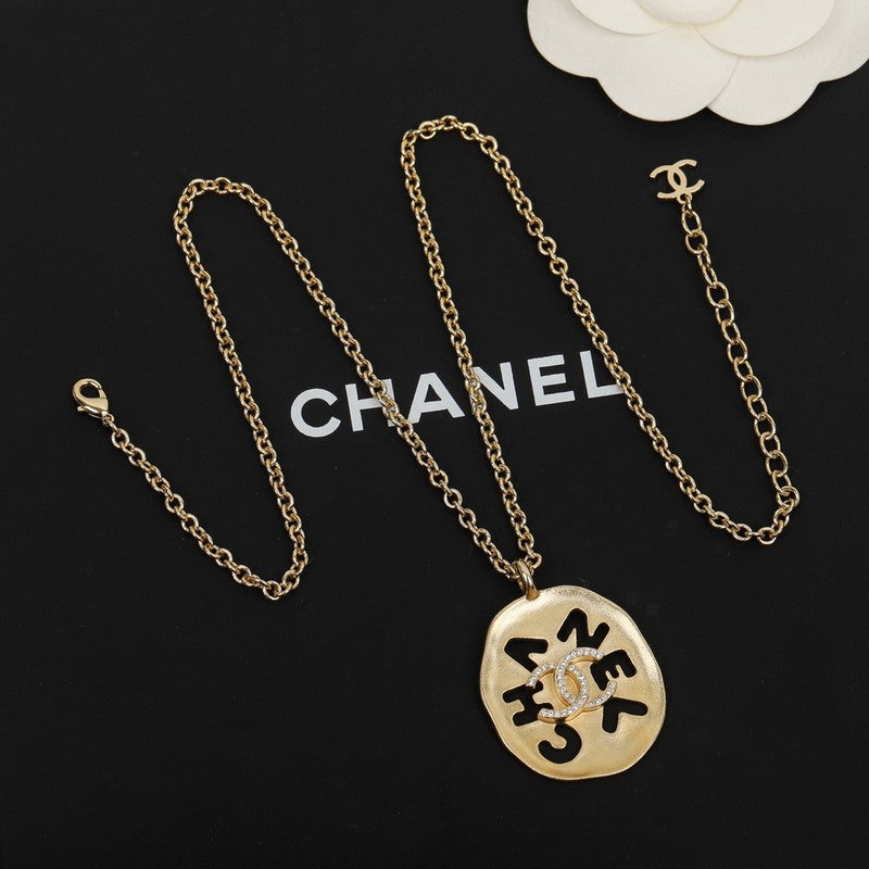 18K  Chanel Script Necklace