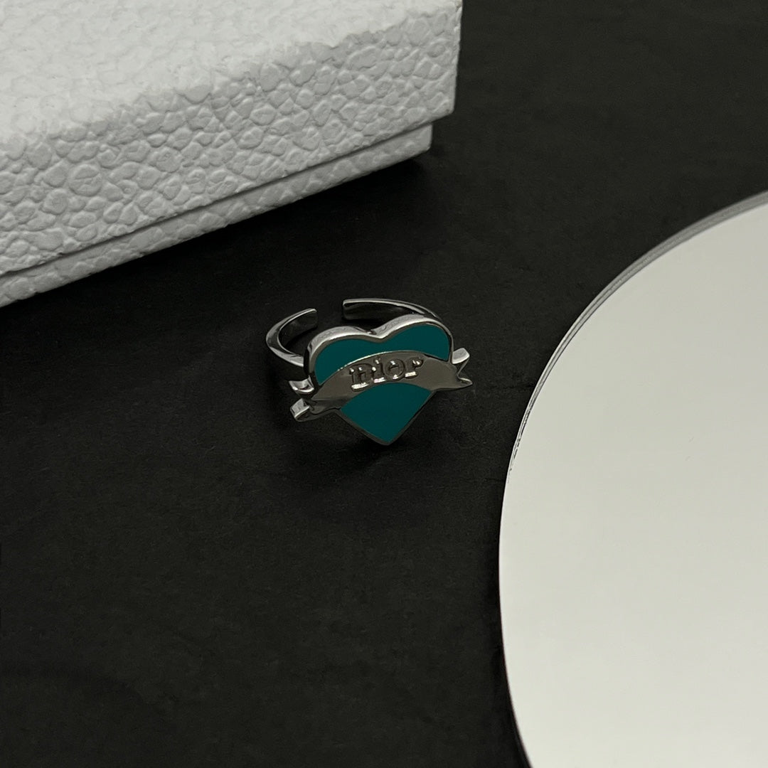 18K Dior Blue Heart Ring