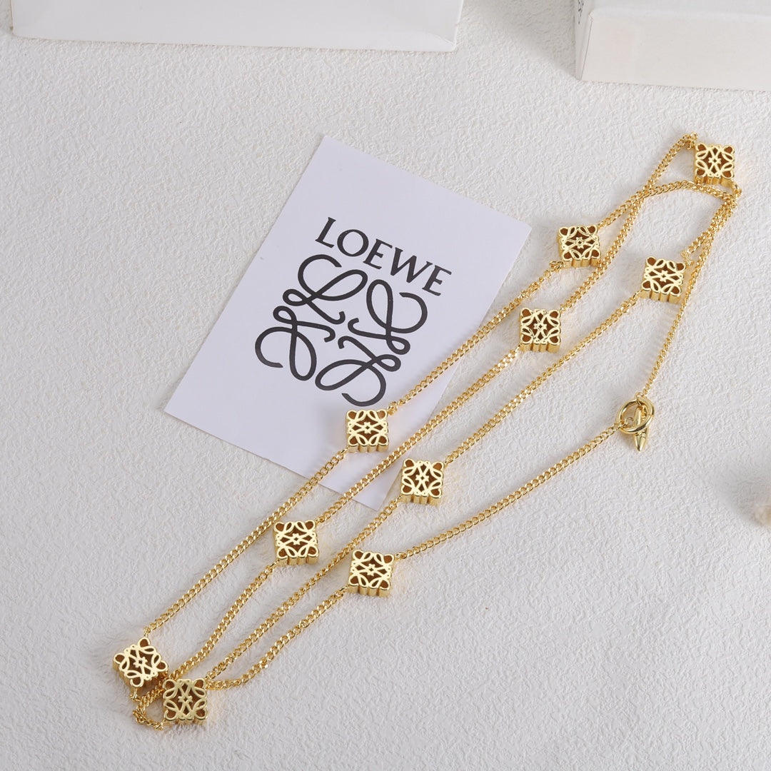 18K LOEWE Anagram Long Necklace