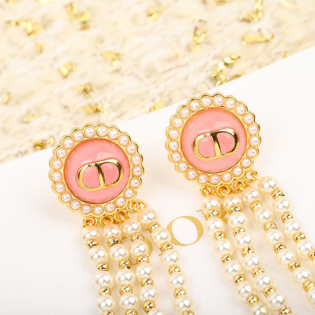 18K Petit Dior Tassel Earrings