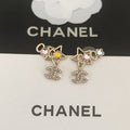 18K  Chanel Color Crystal Star Earrings