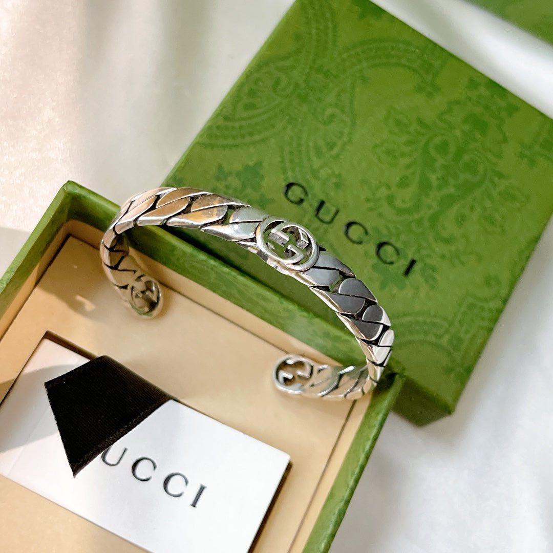 Double Gucci Interlocking Gucci Rigid Bracelet