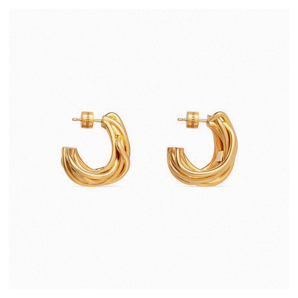 18K Balenciaga Gold Earrings