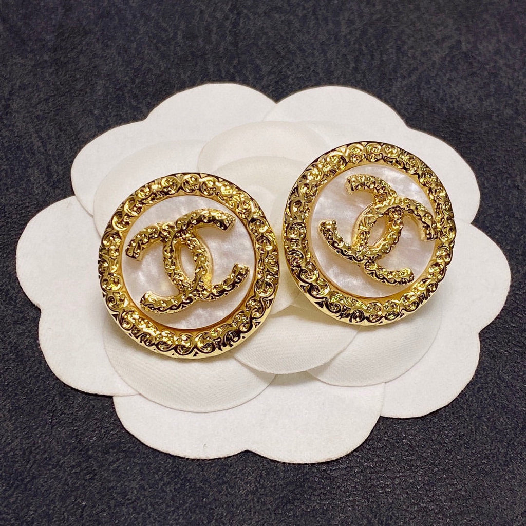 18K  Chanel Crystal Earrings
