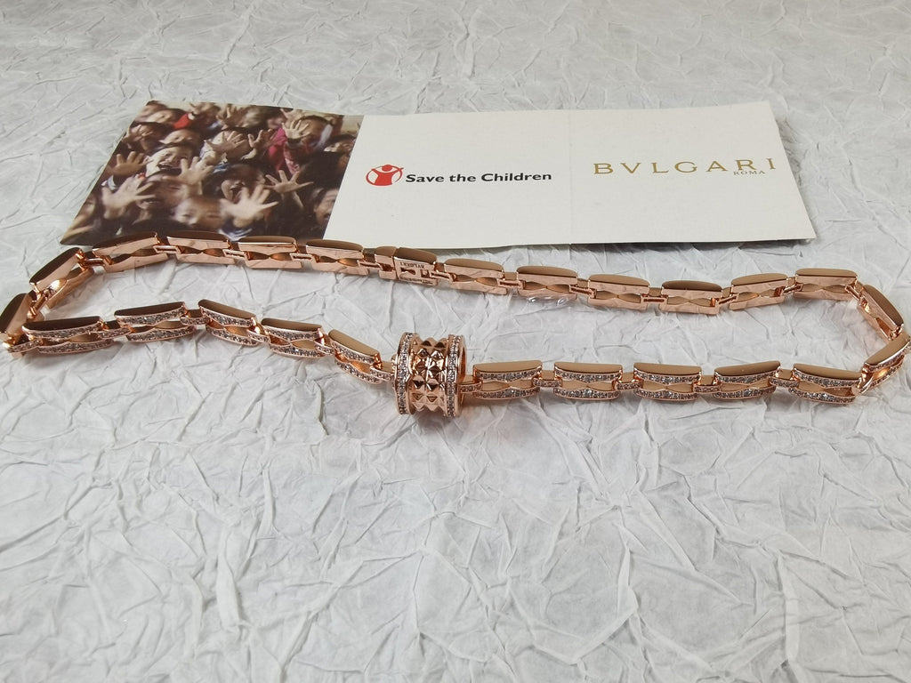 18K B.ZERO1  Diamonds Chain Link Necklace